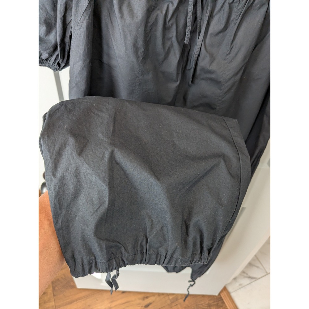 Ulla Johnson Amalie Jumpsuit Black Square Neck Puff Sleeve Tie Waist 8 READ - Picture 5 of 16